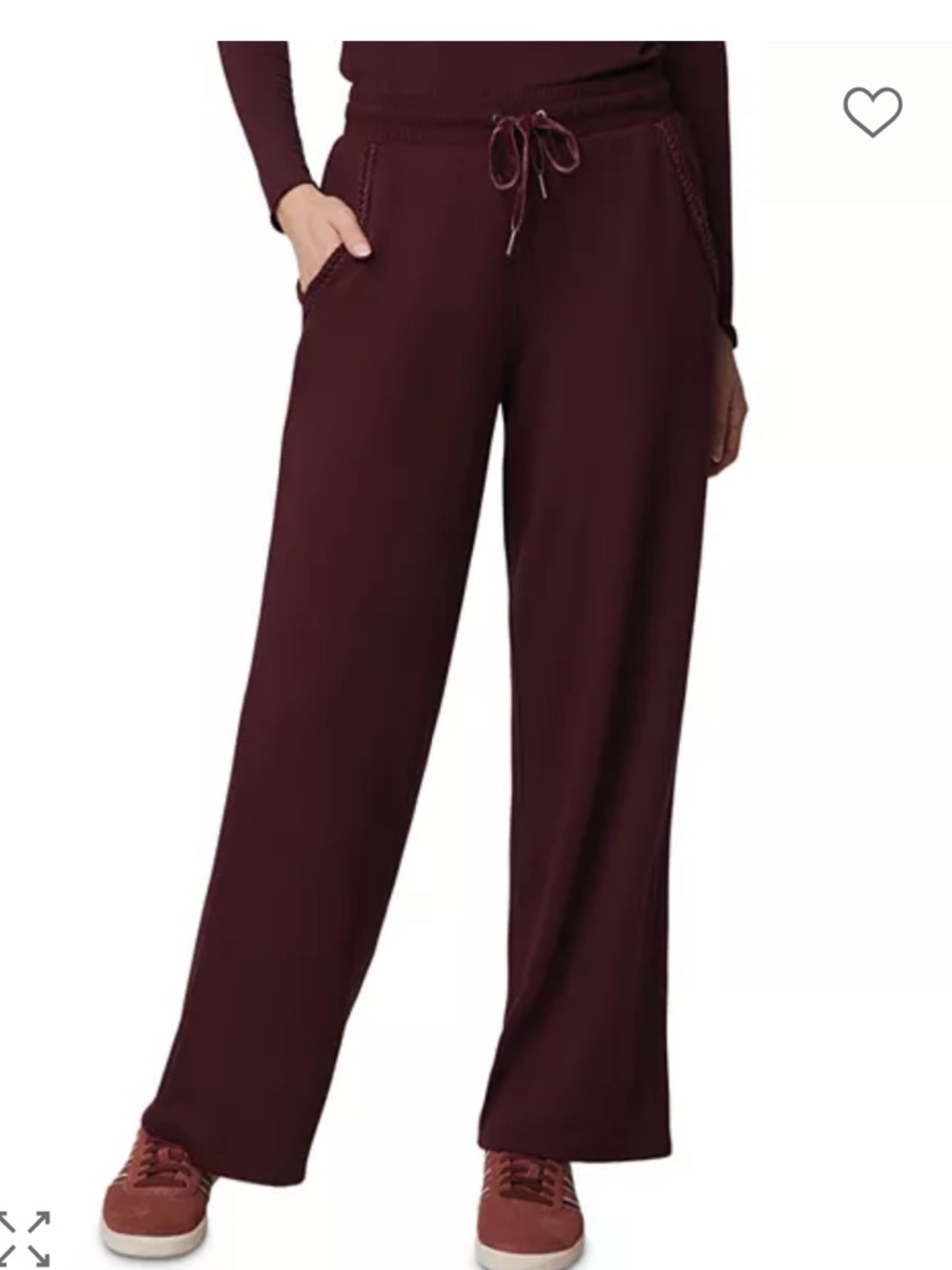 NWT Splendid Supersoft Trim Pants In Rosewood